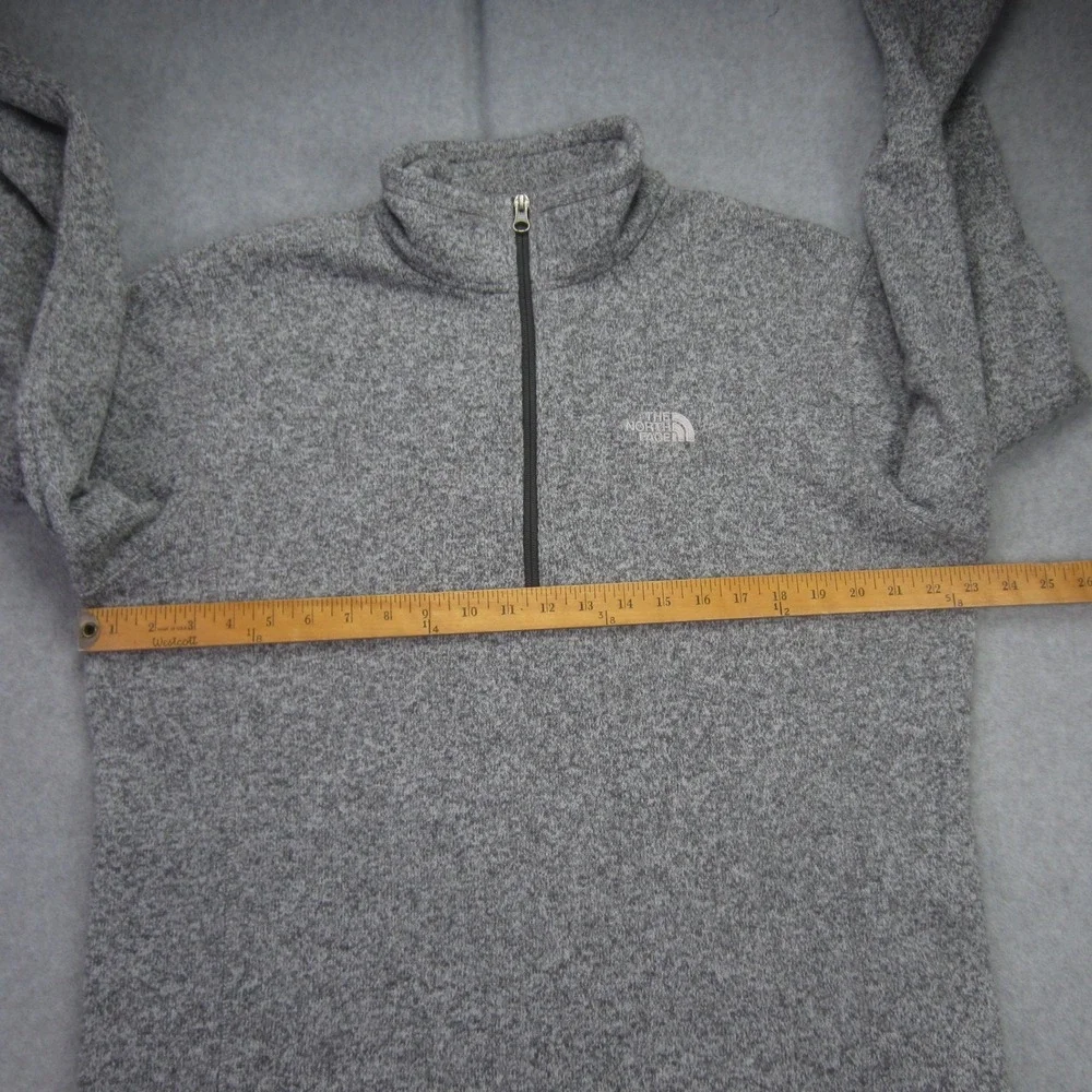 The North Face Sweater Mens Large Gray Heather Gordon Lyons 1/4‎ Zip Fleece